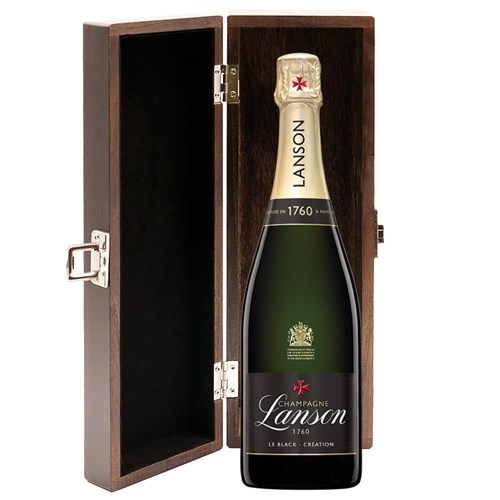 Lanson Le Black Creation Brut Champagne 75cl in Elm Wood Gift Box